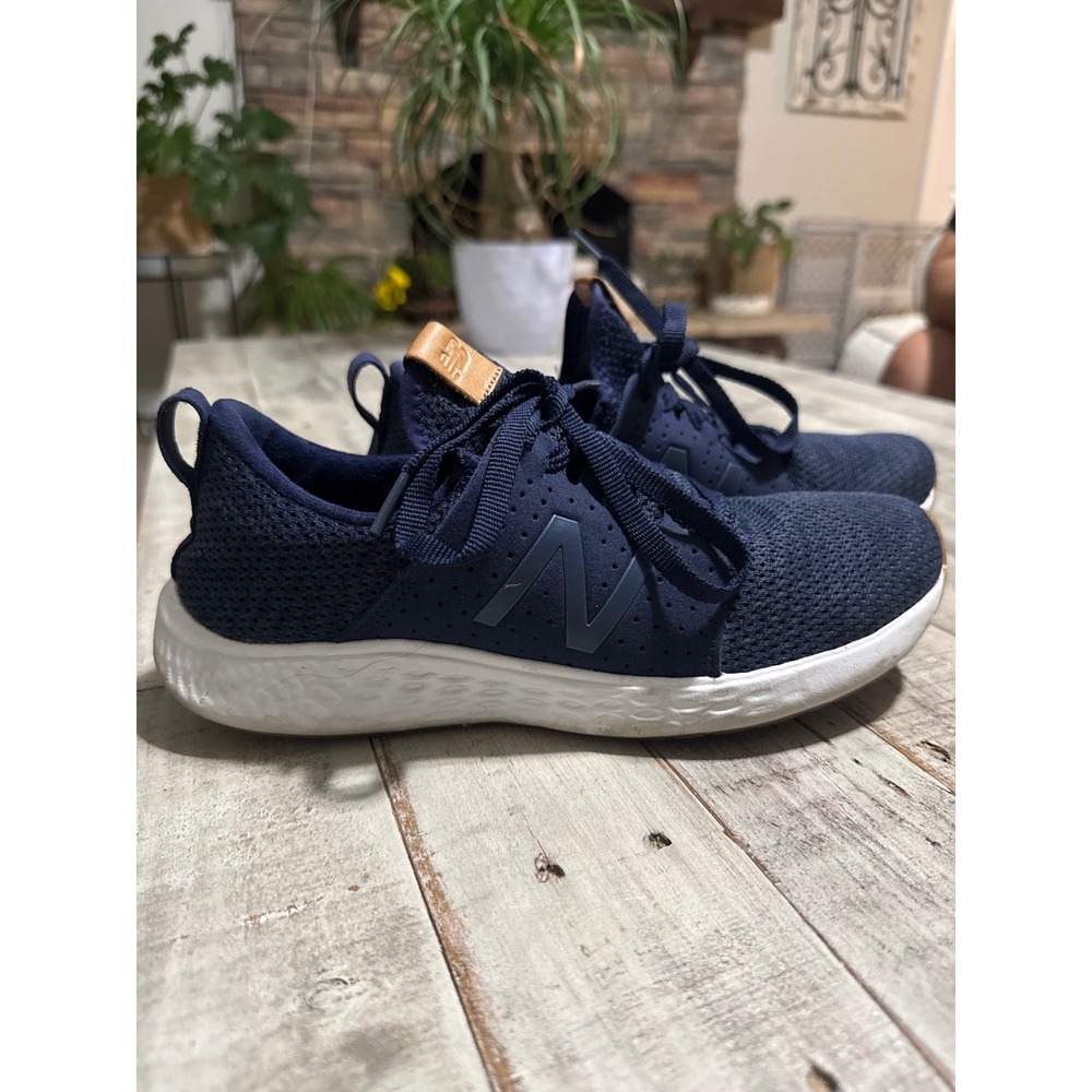 New Balance Fresh Foam Cruz Navy Blue Gum Sole Running Shoes Sneakers Mens 8.5